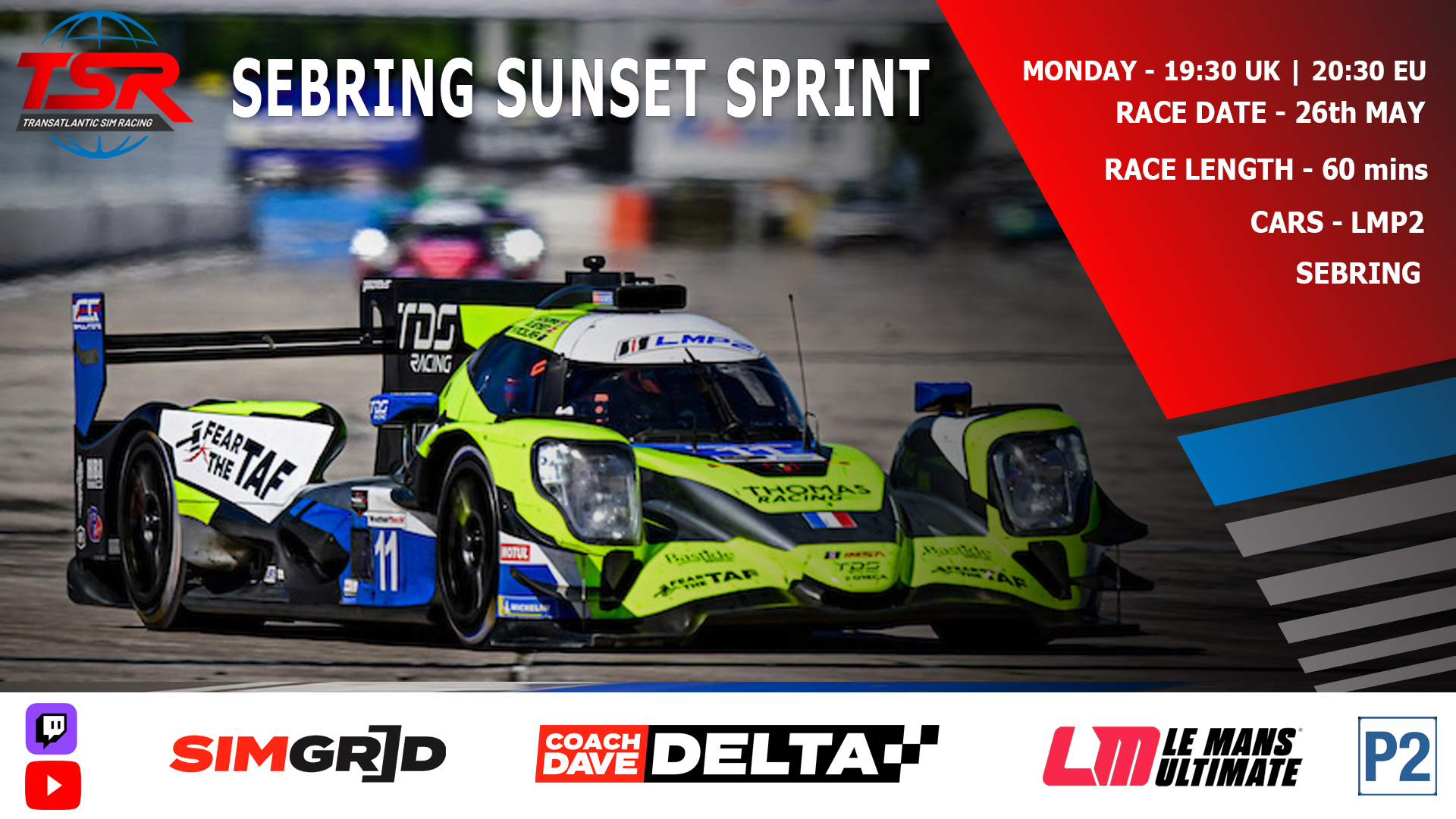 TSR LMP2 Sunset Sprint at Sebring